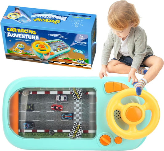 Kids Steering Wheel Toy – Interactive Travel Playset | USB Powered, Durable & Fun Learning Game