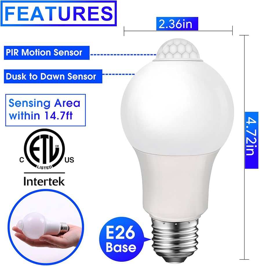 Energetic Motion Sensor Light Bulb